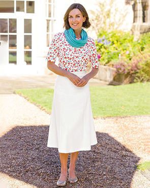 Casual Skirt and Blouse Outfit